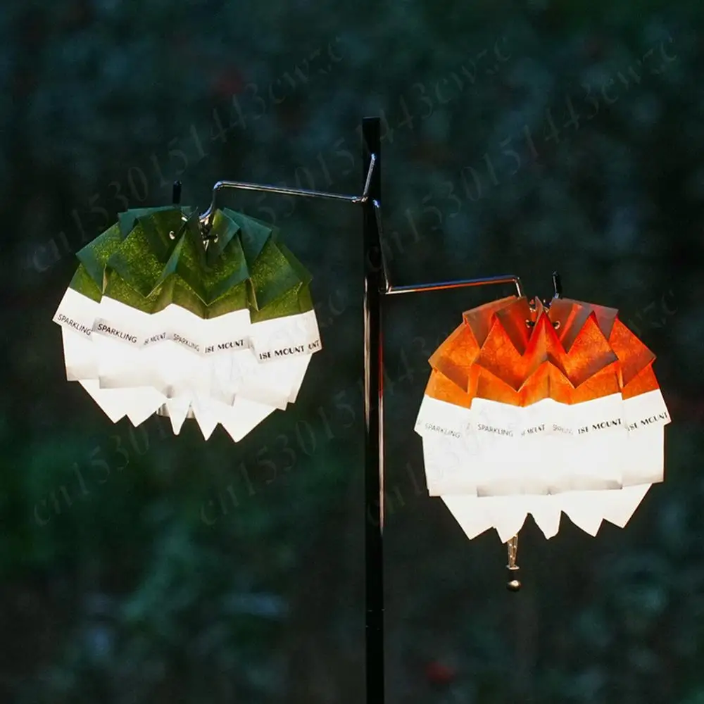 1/2/3Pcs Pinecone Paper Lamp Shade with Adjustable Rope Outdoor Camping Light Cover Folding Camping Lampshade Tent Accessories