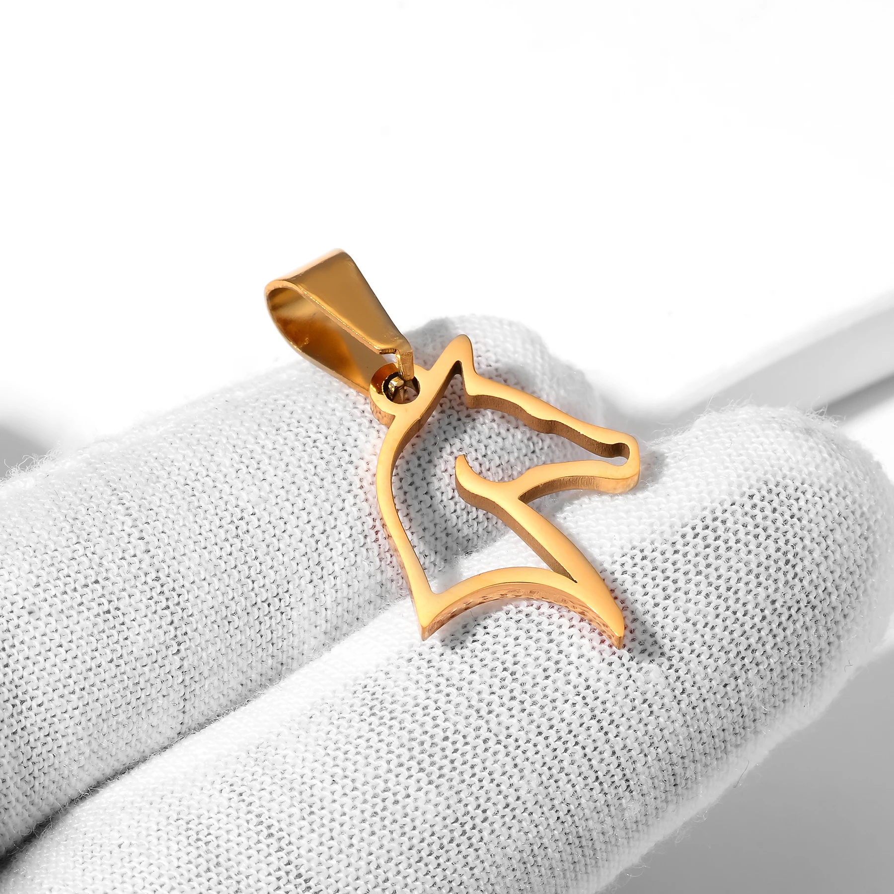 6 Stück Großhandel Pferdekopf-Anhänger Schmuck Edelstahl Halskettenanhänger Hochglanzpolierter Schmuck – Detail 8