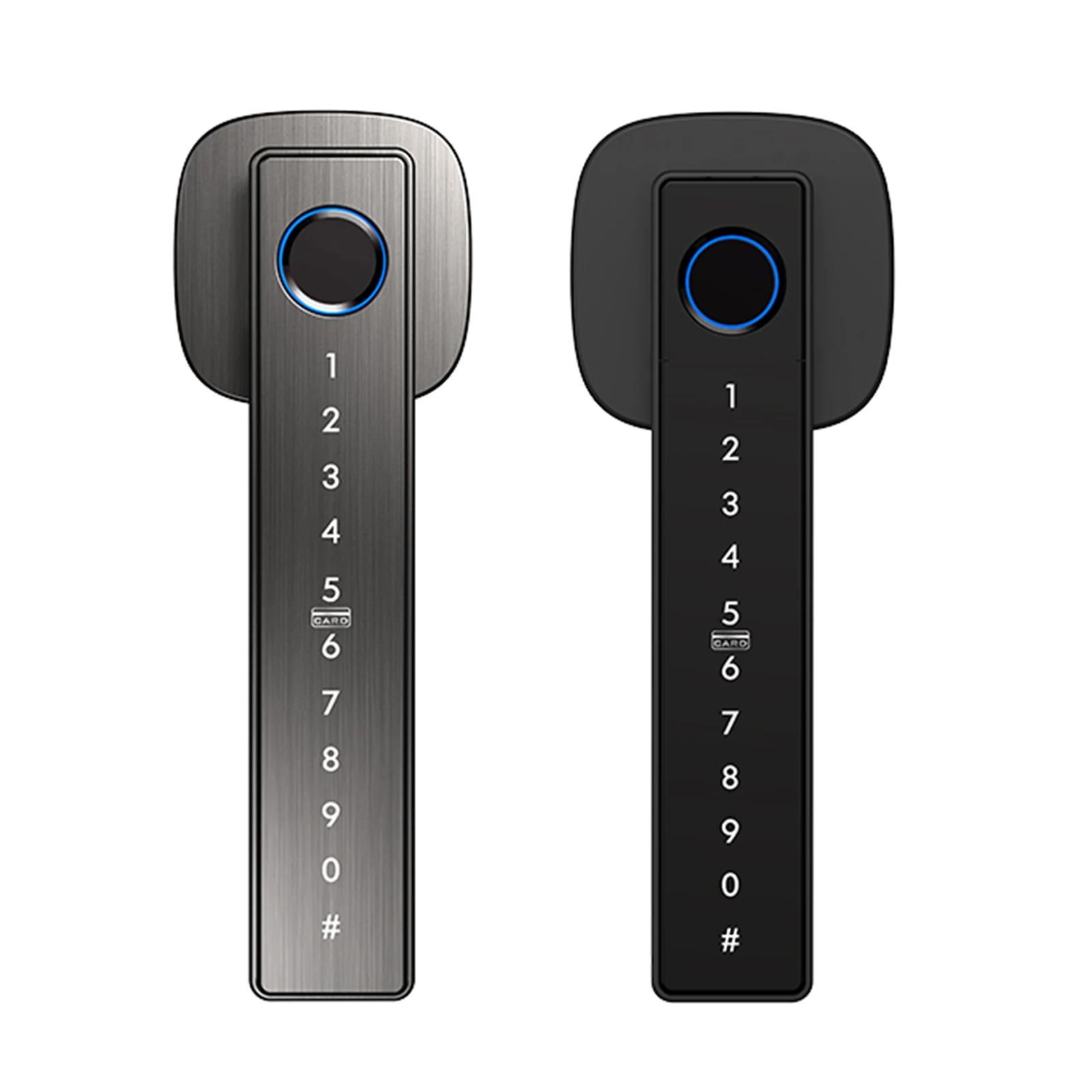 

Умный дверной замок с управлением по отпечатку пальца/паролю/ключу/карте/Bluetooth/через приложение, биометрический замок для дверей толщиной 35-55 мм