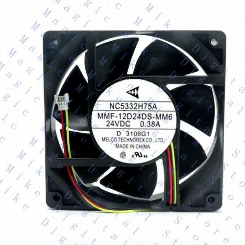 

UU 1PC For inverter cooling fan 24V 0.38A 3PIN MMF-12D24DS-MM6 NC5332H75A