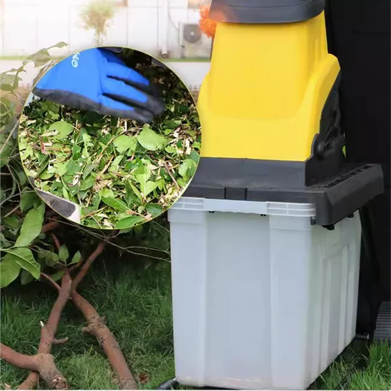 220V Electric Branch Shredder Compact Home Garden Branch Crusher Fruit Tree Wood Chipper and Shredder