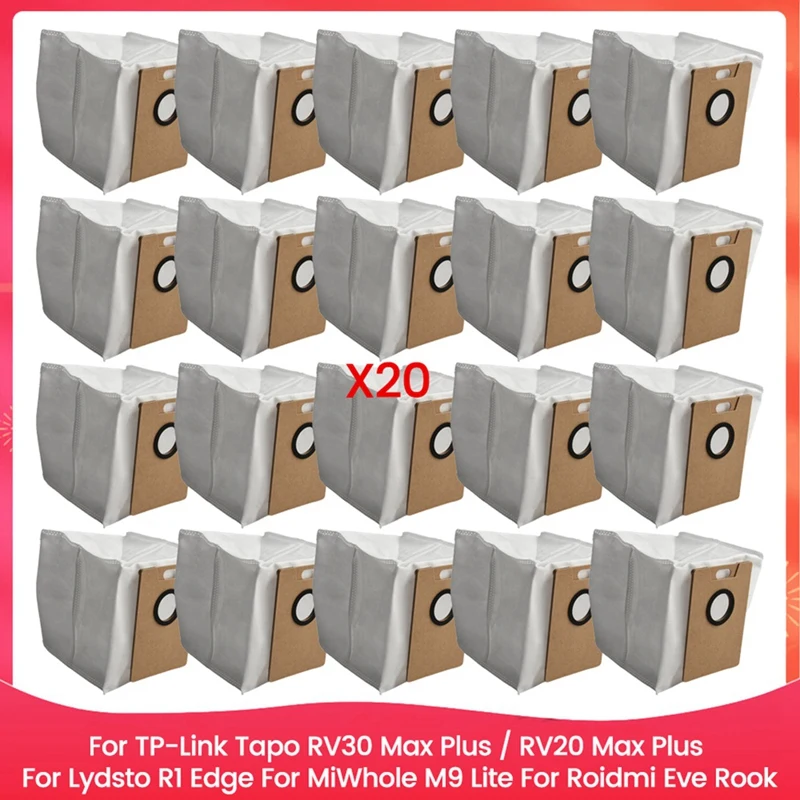 

Vacuum Bags Fit Fortp-Link Tapo RV30 Max Plus / RV20 Max Plus, Lydsto R1 Edge, Miwhole M9 Lite, Roidmi Eve Rook Parts