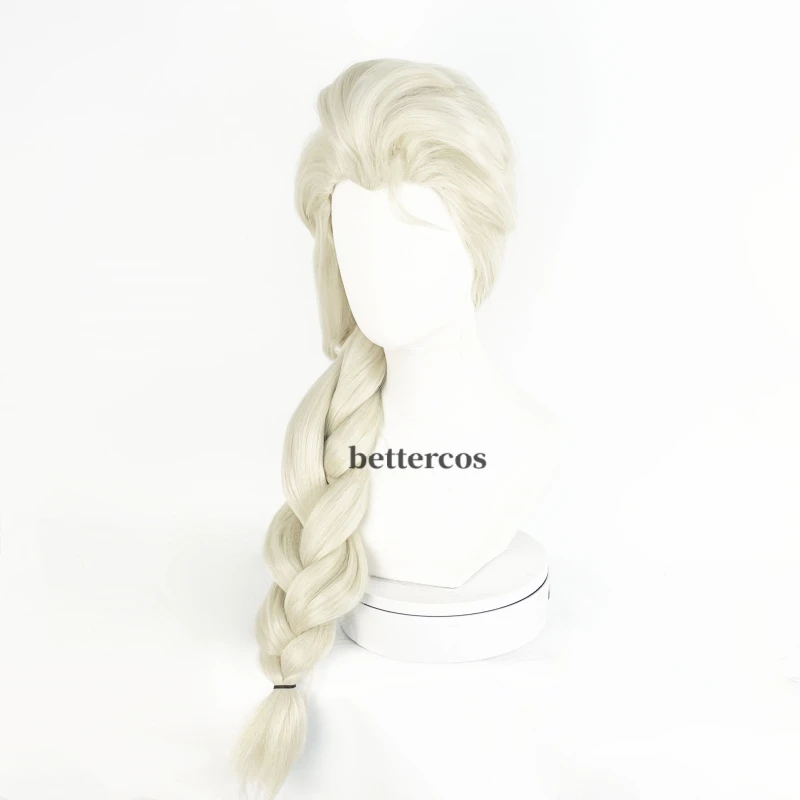 Elsa Wig Synthetic Blonde Braid Styled Cosplay Wigs Halloween Carnival Party Play Role + Wig Cap image 4
