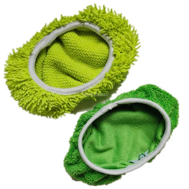 1PCS Thickened Elastic Band Flat Mop Cloth Coral Fleece/Microfiber/Chenille Replacement Rotary Mop Cleaning Pad Household Tools