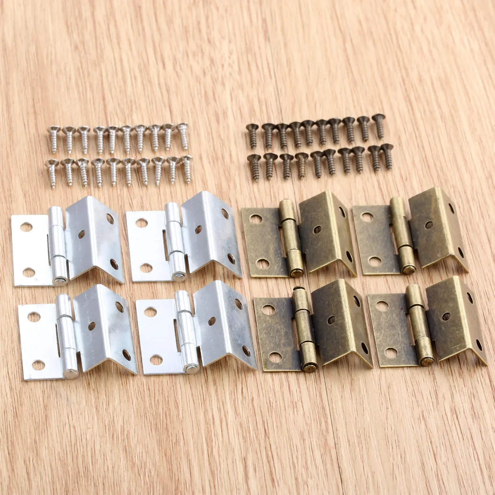 4 Pcs 25*15*12mm Cabinet Door Luggage Furniture Decoration Hinge Jewelry Wood Boxes Vintage Chinese Zinc Alloy Hinge with Screws