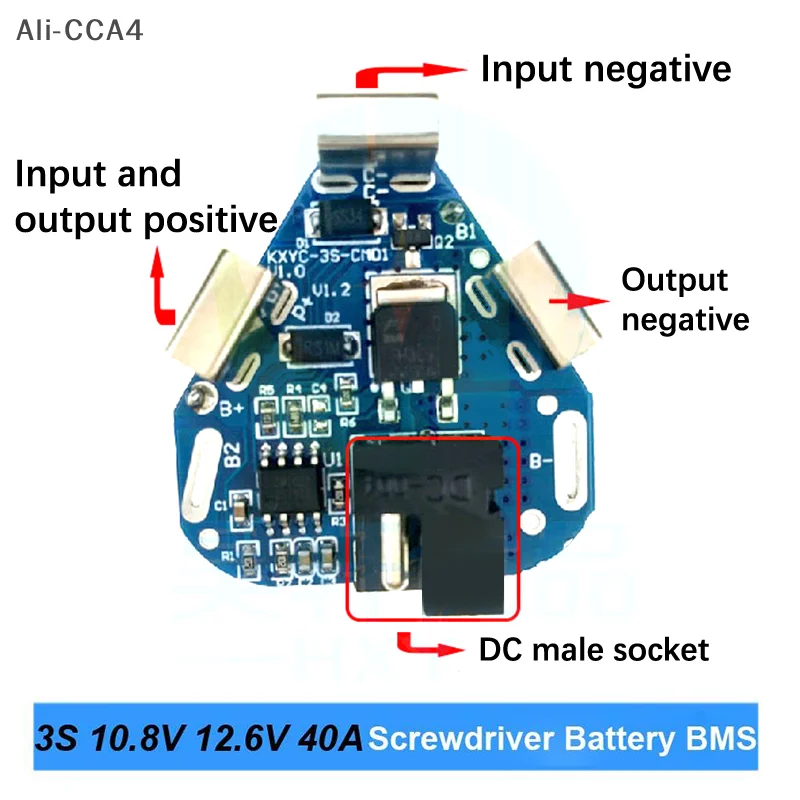 CCA4-3S 10.8V 12.6V 40A BMS 18650 Lithium Battery Board BMS For Screwdriver Shura Shurika Battery 3S 12V Battery Replace Use