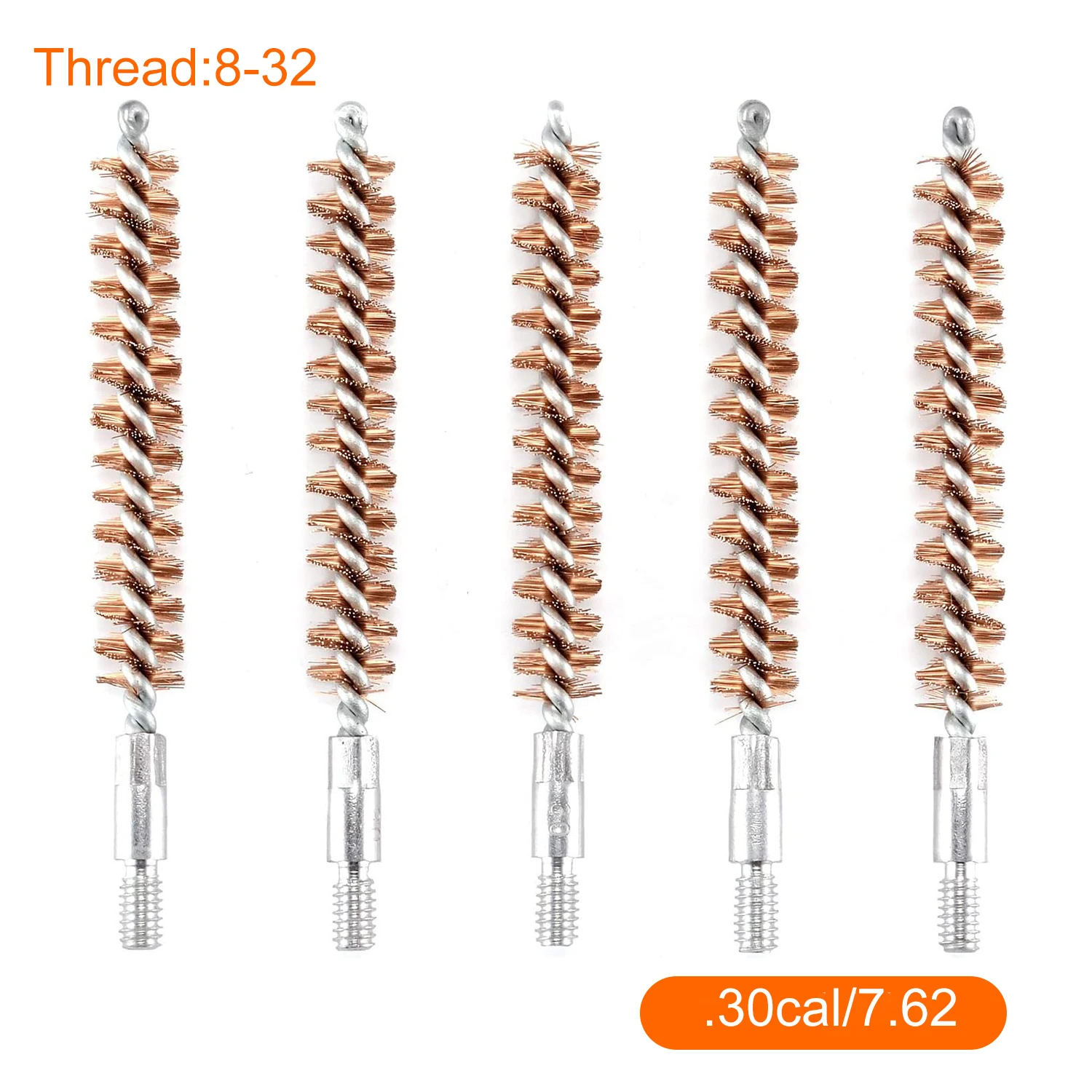 5Pcs/Set Gun Cleaning Brush Kit 9mm/7.62mm/5.56mm .22/.223/.30/.38/.45Cal Rifle Pistol Shotgun Chamber Barrel Cleaning Brush view 5