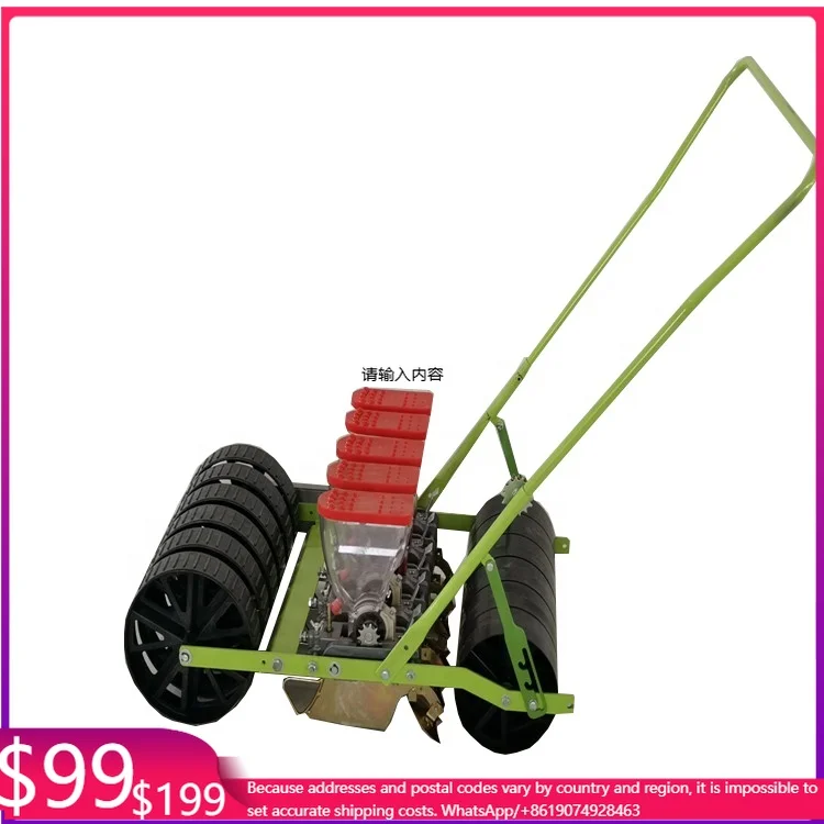 5 Rows Seeder Hand Push Vegetable Planter Seeds Planting Machine