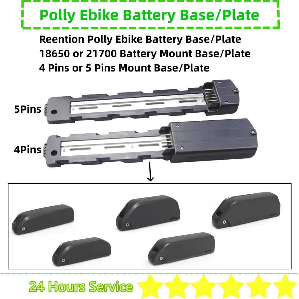 Polly Shark Down Tube Dolphin Ebike Battery Bottom Mount Base Plate Bracket Holder 18650 21700 Reention E-bike Battery Fixing