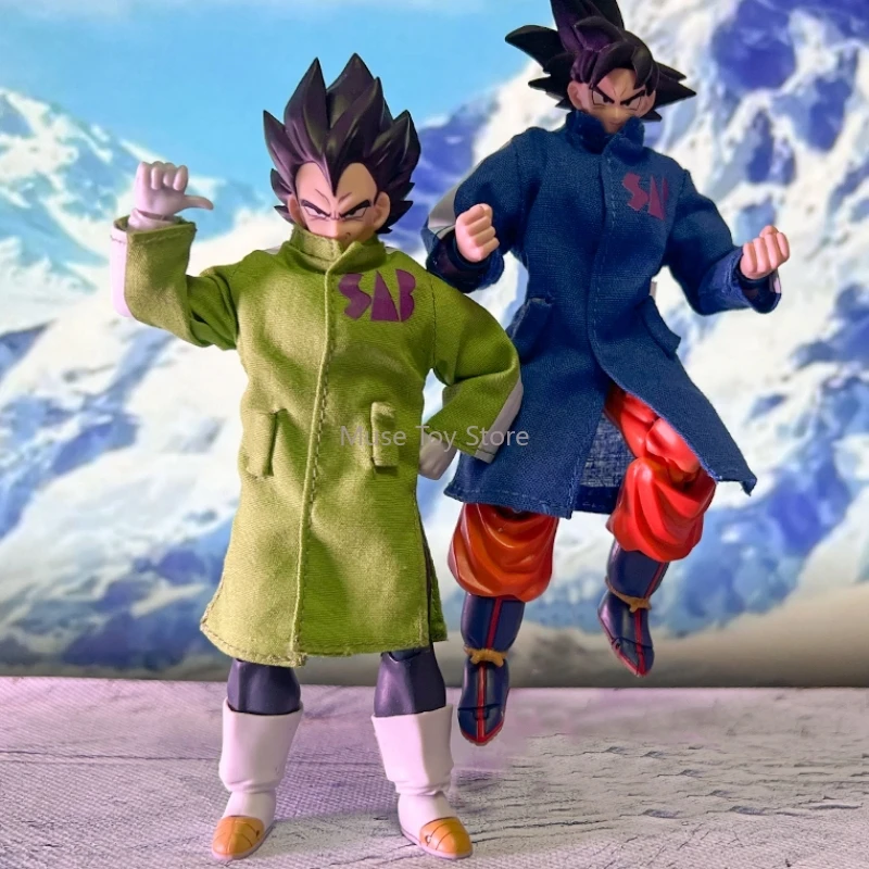 New Shf Series Dragon Ball Anime Goku Vegeta Iv Yonsei Cool Flannelette Warm Suit Is Suitable For 1/12 Size Movable Humanoid