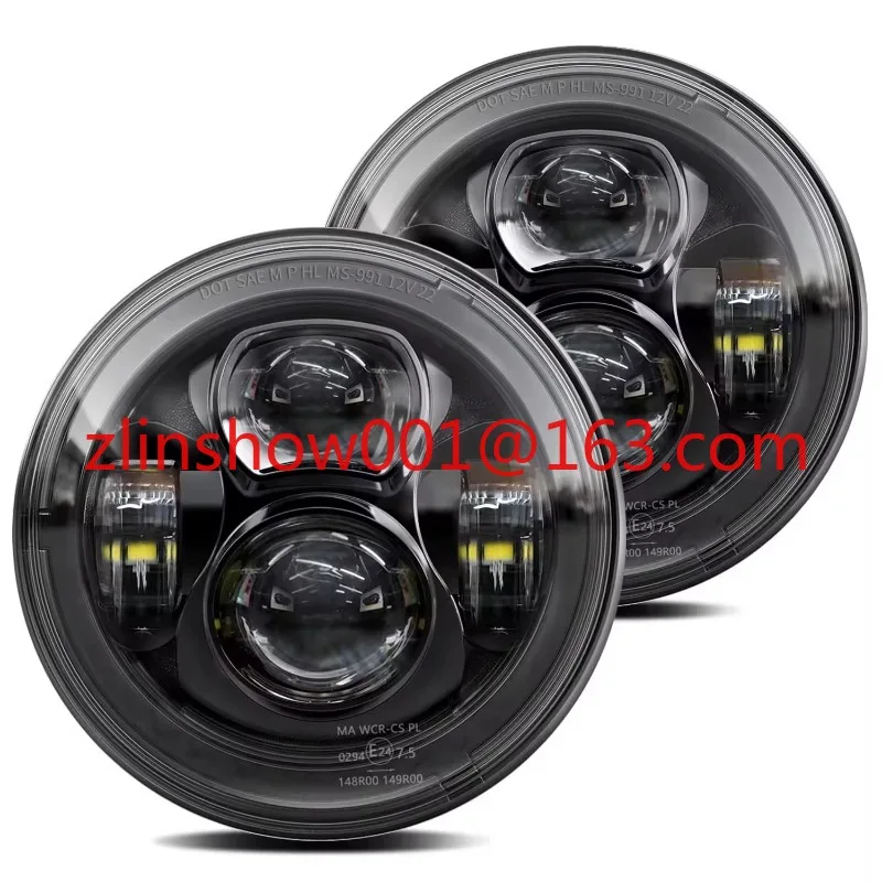 

Super Bright 7 Inch Round LED Head Lamp Led Headlight With Angle Eyes for Jeep Wrangler JK Harley Off-Road Accessories