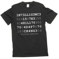 Men's Stephen Hawking T-Shirt Intelligence Tee Science T-Shirts Geek Nerd Gifts Birthday Gift Tee Shirts
