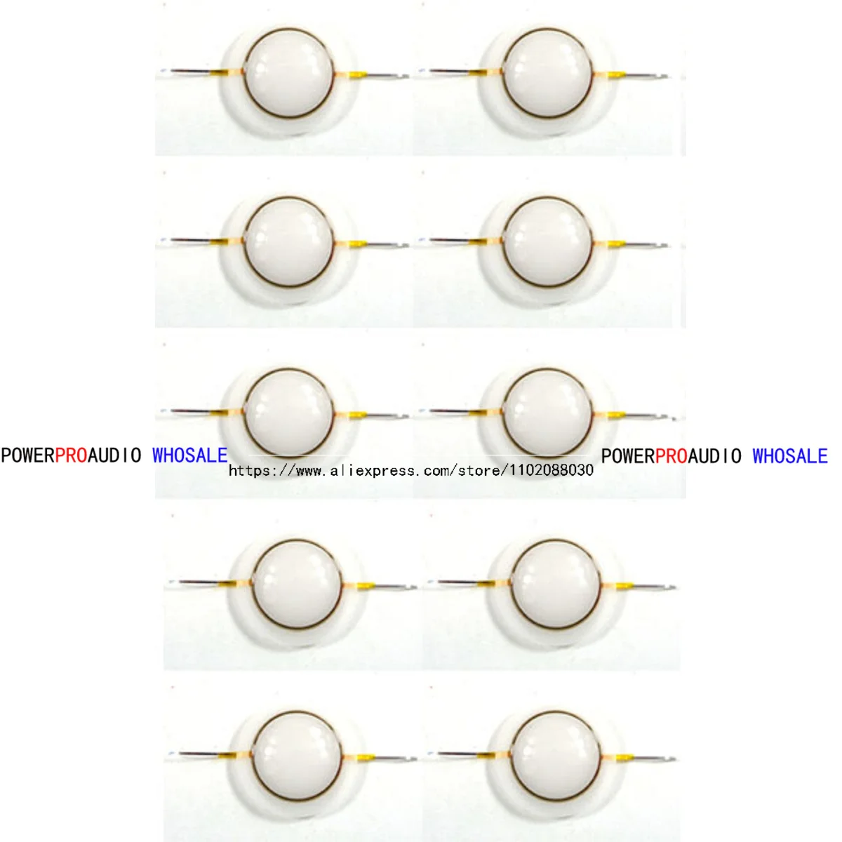 10pcs 44.4mm DE250-8 DE160-8 Treble Voice Coil Milk white film 44.5 core copper clad aluminum coil Speaker Repair film