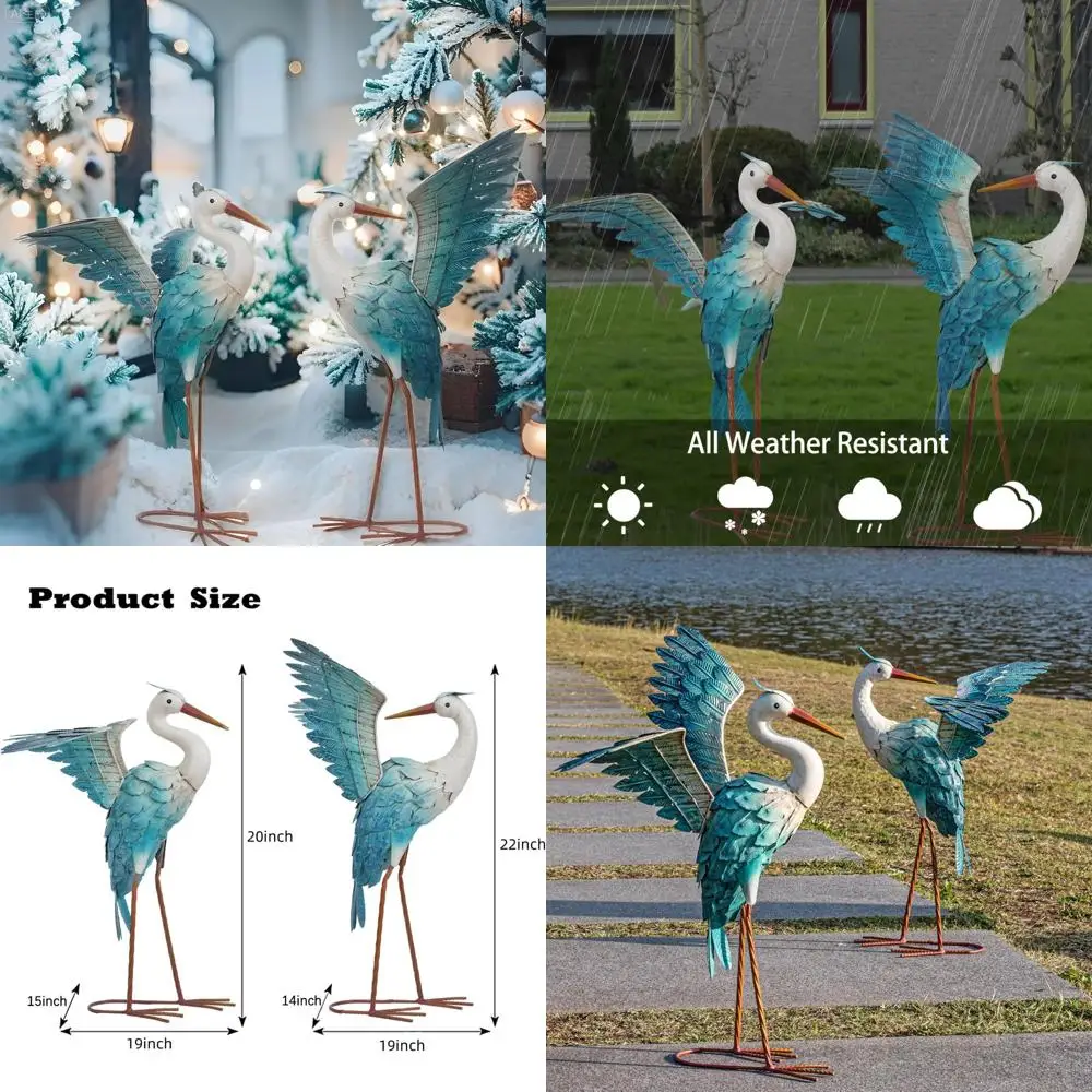 

Большая металлическая статуя журавля синей цапы-наружный сад, двор, художественный газон, украшение, патио, крыльцо, декоративная деталь