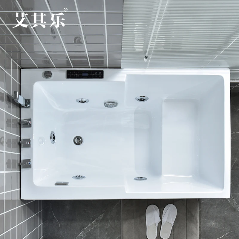 Bathtub acrylic small unit skirt bathtub constant temperature surfing massage internet famous deep bubble bathtub minimalist