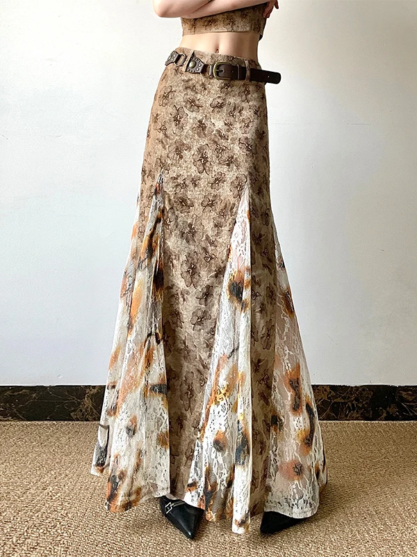 

Женская кружевная юбка в стиле ретро, костюм без бретелек, укороченная куртка с рюшами на рукавах и лацканами, пальто с высокой талией, тонкая юбка-карандаш русалки