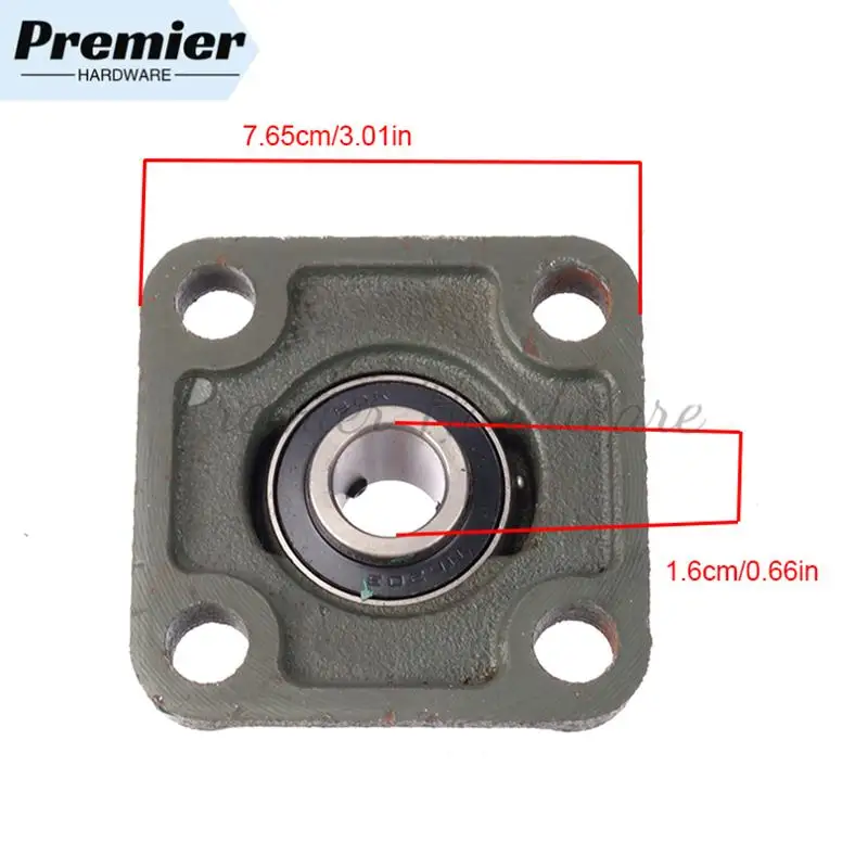 ตลับลูกปืนแบบมีฐานสี่เหลี่ยมบนพื้นผิวทรงกลมภายนอก ตลับลูกปืนทรงกลมแบบมีฐาน UCF 203