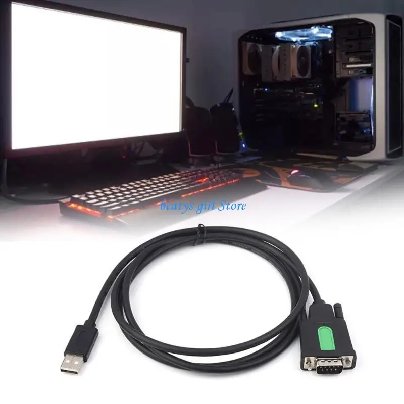 

C7AB USB to RS232 Serial Adapter USB2.0 to Male DB9 Serial Cable Male/Female 1.5m