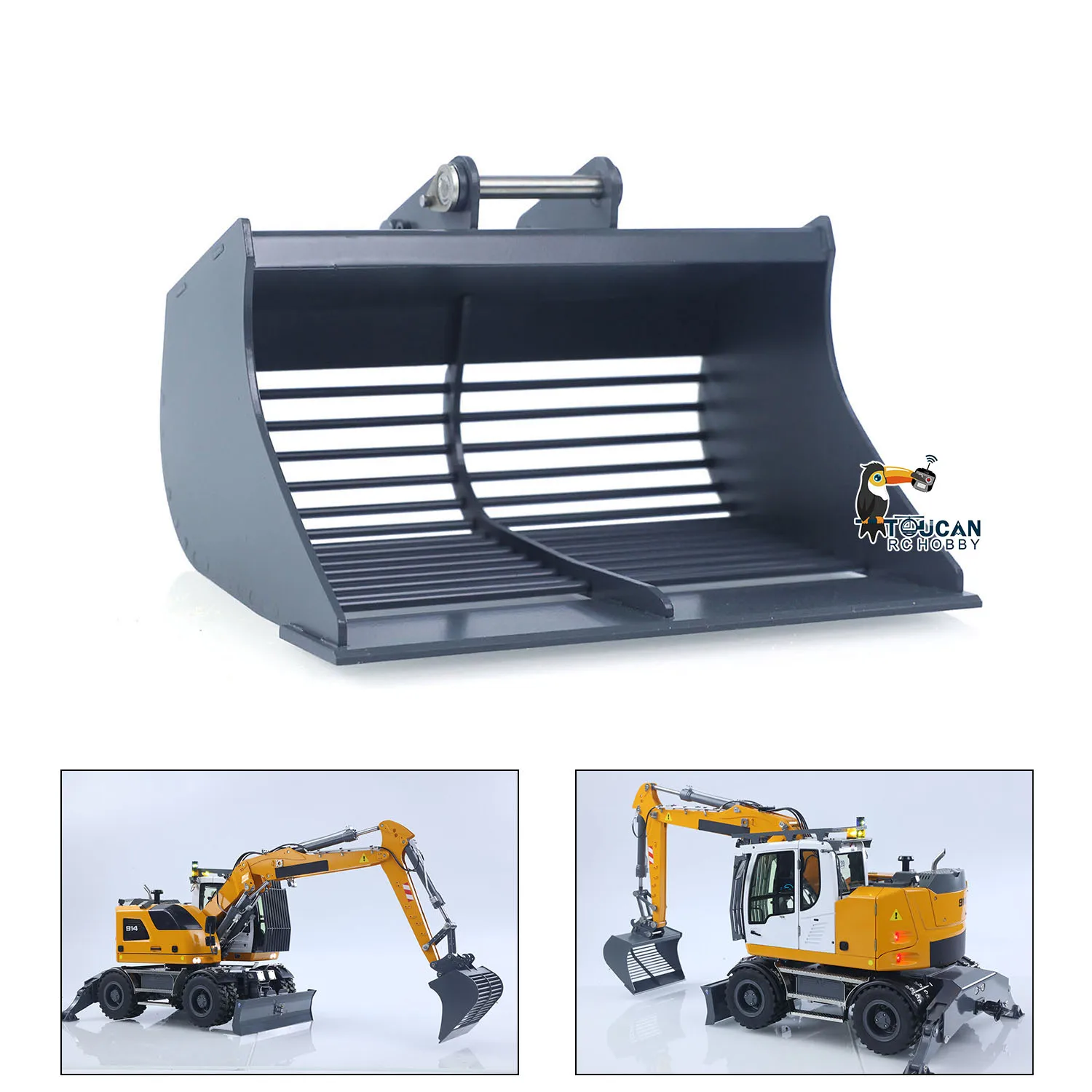 

Металлическая решетка в масштабе 1/14, ведро для гидравлических радиоуправляемых экскаваторов 914, экскаватор с дистанционным управлением, модель автомобиля, мини-запчасти TH24340