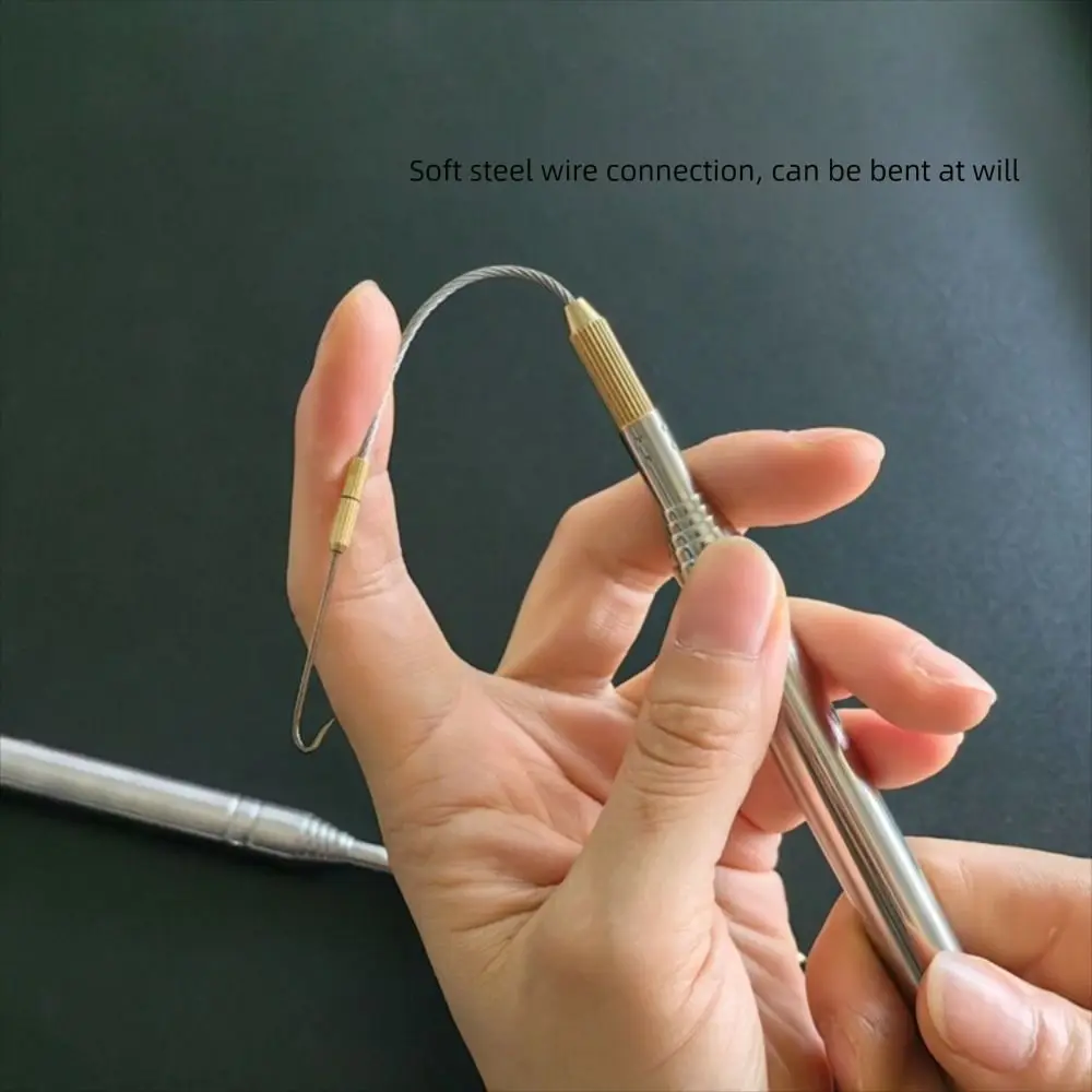 Telescopic Pole Eel Hook 360 degree rotation Barbed Thread Long Fish Hook 1.2m/1.6m Stainless Steel Handle Ricefield Eel Hook