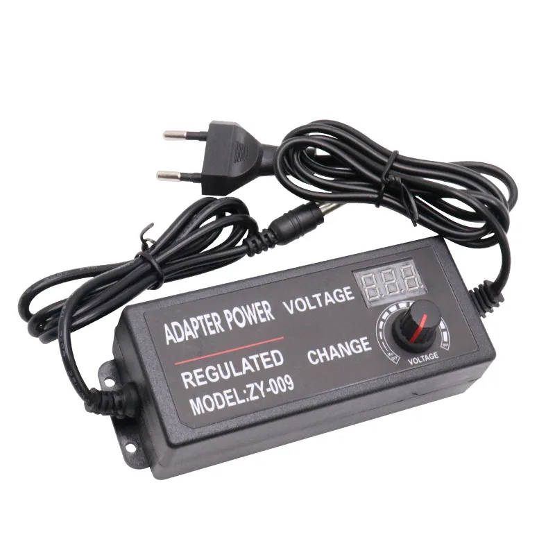 AC DC Adjustable Adapter 12V Volt LED Display Power Supply 220V to 3-24V with DC Jack Connector Plug EU AU
