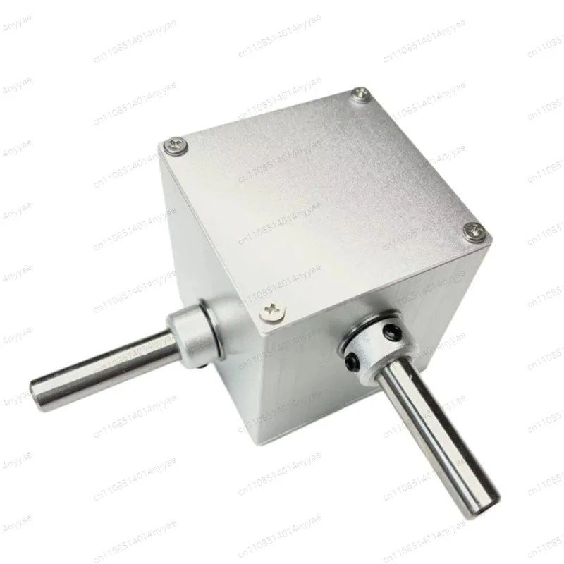 1:5 Ratio 90-Degree Worm Gearbox 8mm Shaft Aluminum Housing Low Speed Transmission