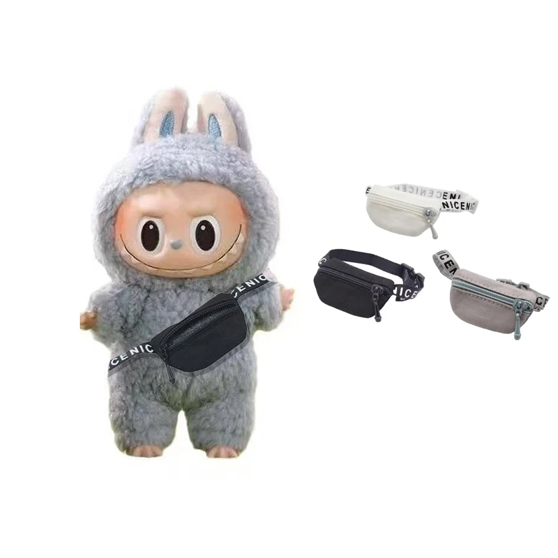 Pop Mart Character Mini Bag for 17cm Labubu - Kawaii Crossbody Purse, Plush Doll Hip Bag Accessory Fashion Kids Toys Gift