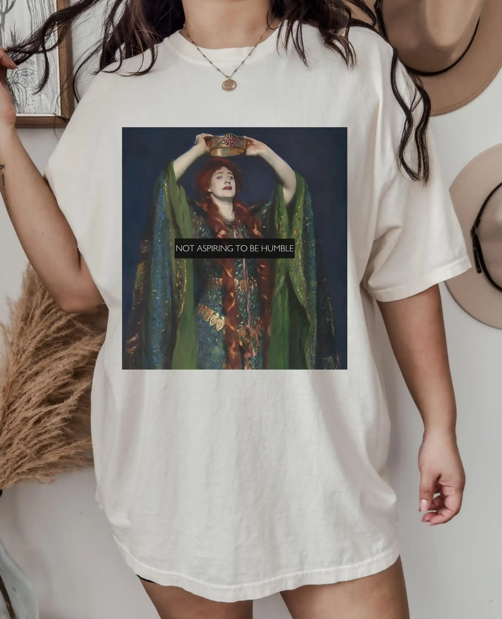 Not Aspiring To Be Humble T-shirt  Shakespeare Lady Macbeth Unhinged Rage Trendy Art Tee  Equal Rights Feminist Shirt