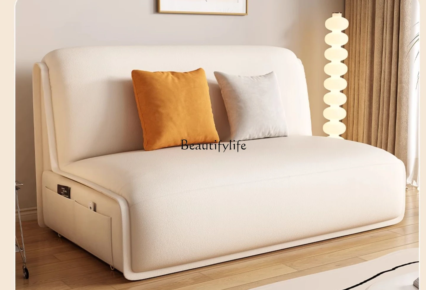 

Modern Simple Electric Sofa Bed Small Apartment Home Dual-Use Multi-Functional Foldable