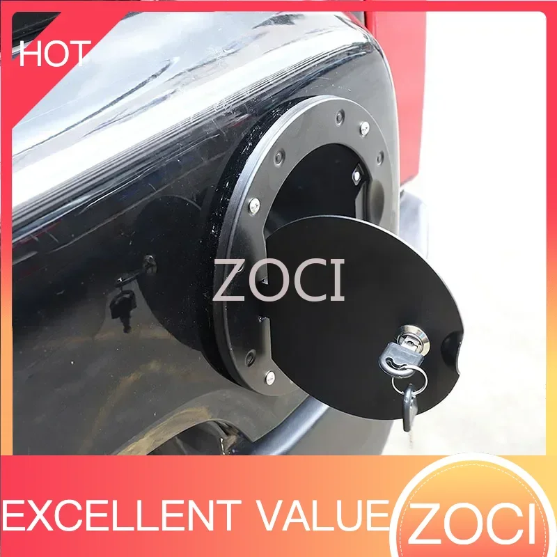 ZOCI para Hummer H3 2005 2006 2007 2008 2009, Cubierta de Tanque de Combustible de Aleación de Aluminio Negra, Protección Antirrobo para Tanque de Combustible, Accesorio para Auto