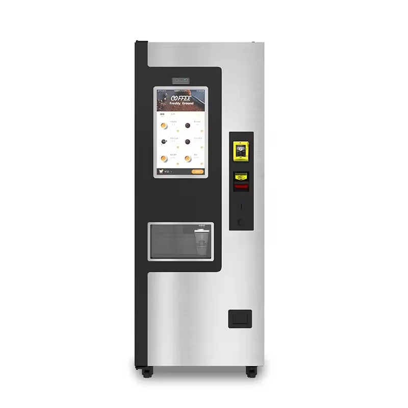 Distributeur automatique de café intégré avec broyeur, distributeur automatique de boissons et de collations