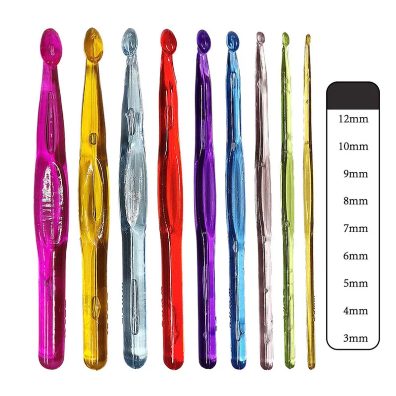 

20Sets Knitting Tool Sweater Needle Plastic Color Crochet 15cm a Set of 9 Opp Bag Sets Crochet