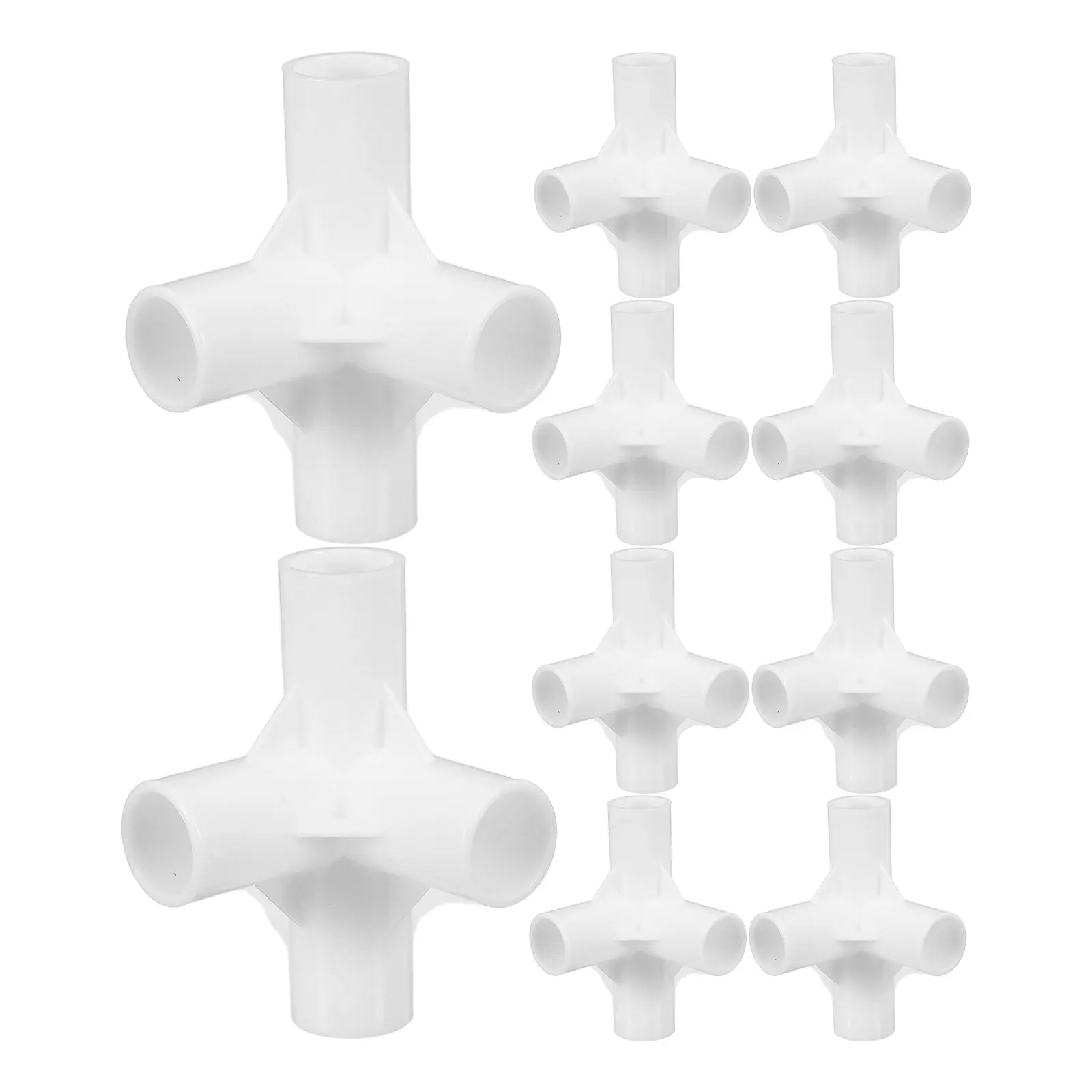 

10Pcs Wardrobe Frame Connectors Universal 16Mm Heavy Duty Plastic 4 Way Tube Couplings Stable Closet Organizer Shelf Joints