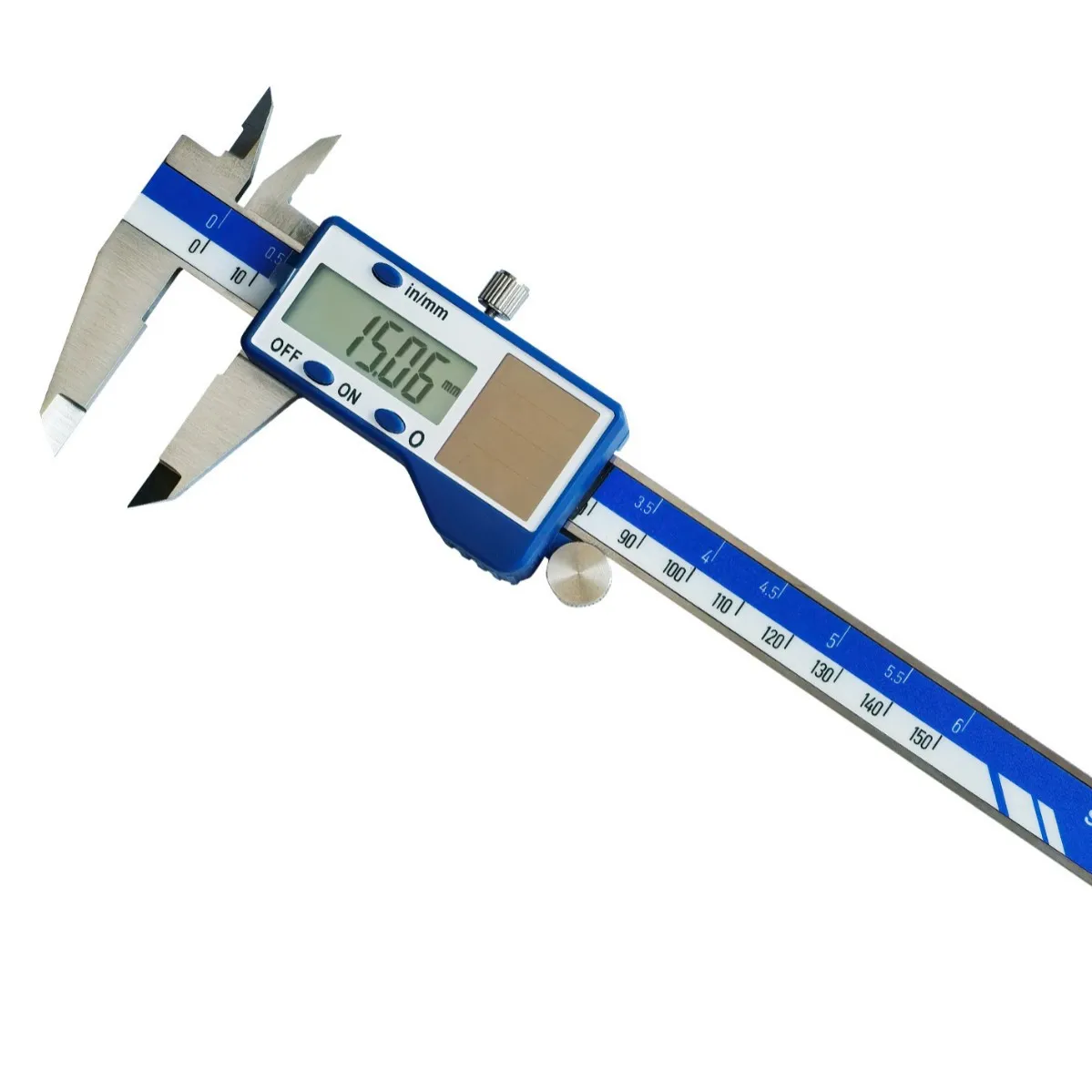 Digital Caliper Solar Stainless Steel 200mm High Precision Measuring Tool Vernier Caliper Precision Instrument Electronic LCD