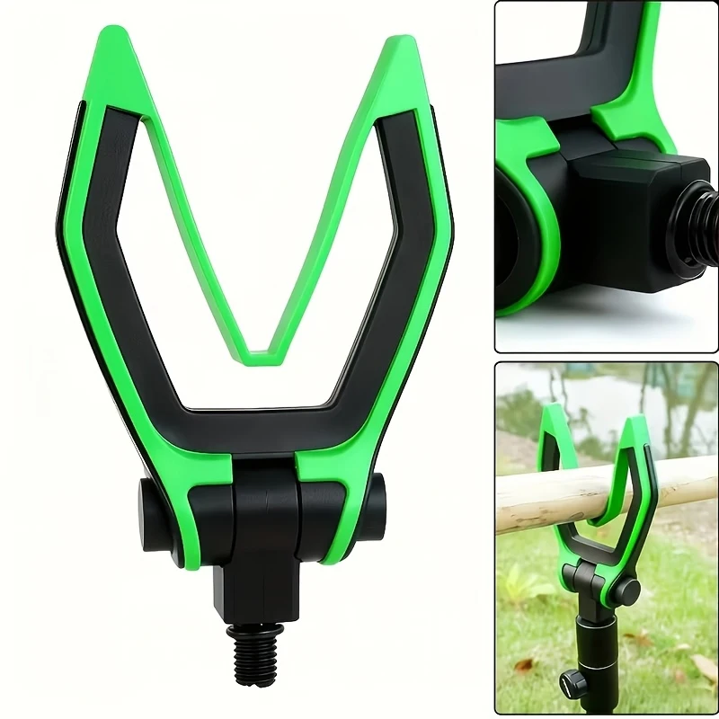 YOTO Carp Fishing Angle Adjustable Rod Rest Head | Green ABS Material, Ideal for Fishing Bank Sticks and Buzz Bar Feeder view 3