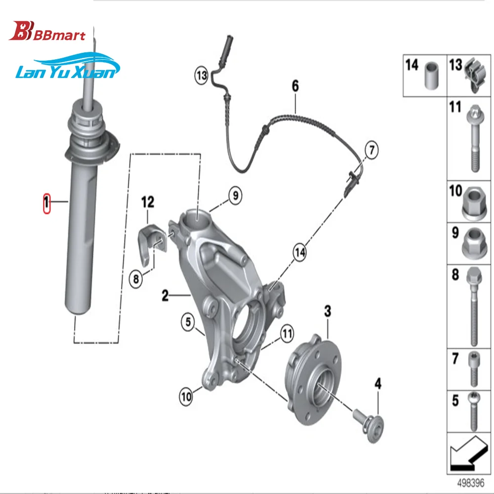 

Передний амортизатор BBmart для Mercedes Benz OE 230 320 42 38 2303204238