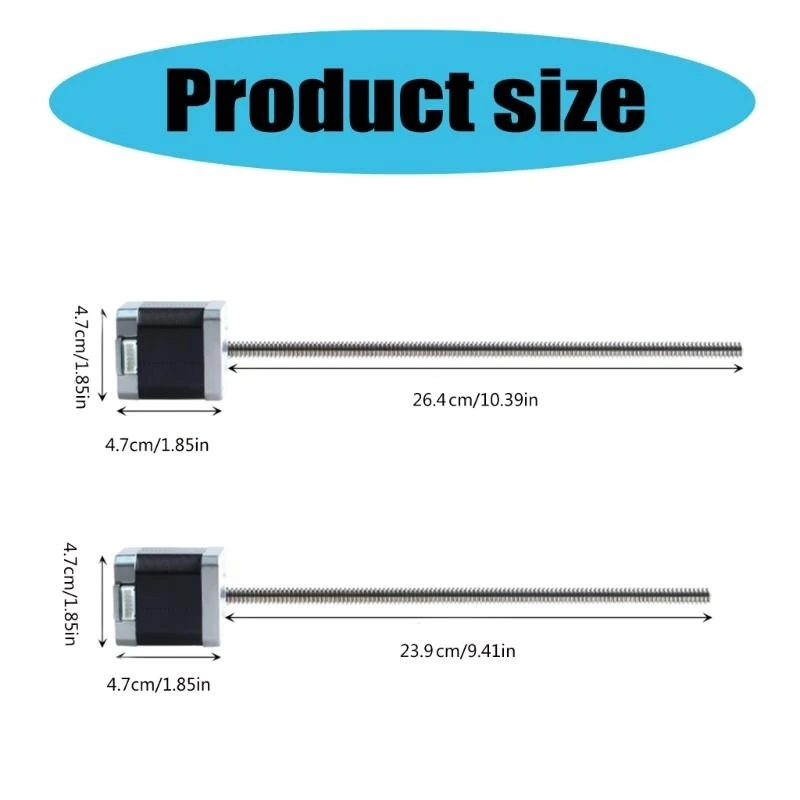 Шаговый двигатель с высоким крутящим моментом 42-48 мм и винтом 239 мм/264 мм для применения для фотонной печати повышает стабильность Ремонт 3D-принтера