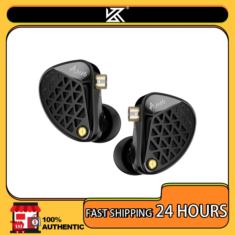 KZ AM16 Noise-Canceling earbuds sports headphones in-ear wired headphones 16BA balanced armature HIFI bass monitor headphones