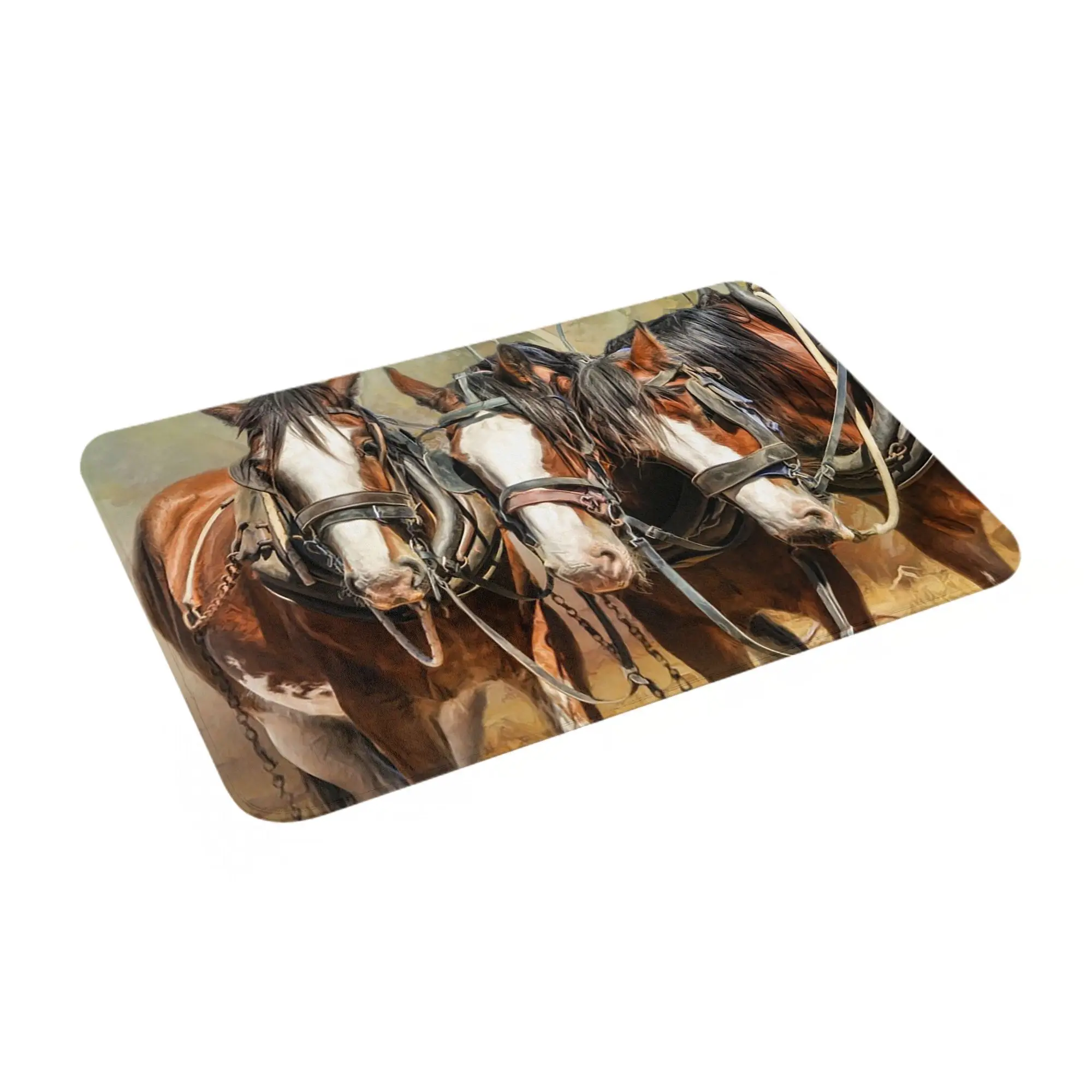 Clydesdale Conversation Anti-slip Doormat Floor Mat Dust-proo Carpet Rug for Kitchen Entrance Home Bathroom Footpad Mats