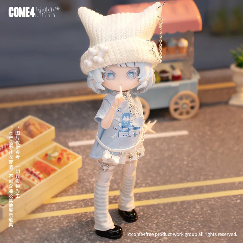 

Come4free повседневная серия, одежда для куклы с крестом медведя, Ob11, наряды для кукол Bjd, плюшевые юбки для кукол, только одежда