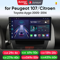 Junsun Android14 Wireless CarPlay for Apple Auto Car Radio Stereo for Peugeot 107 Toyota Aygo Citroen GPS TouchScreen Multimedia