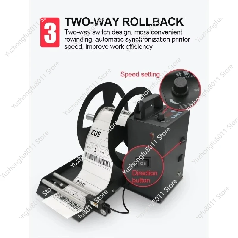 

Label Rewinder with Counter Automatic Label Counter Rewind Unwind Winding Label Rewinder for Max Width 150mm