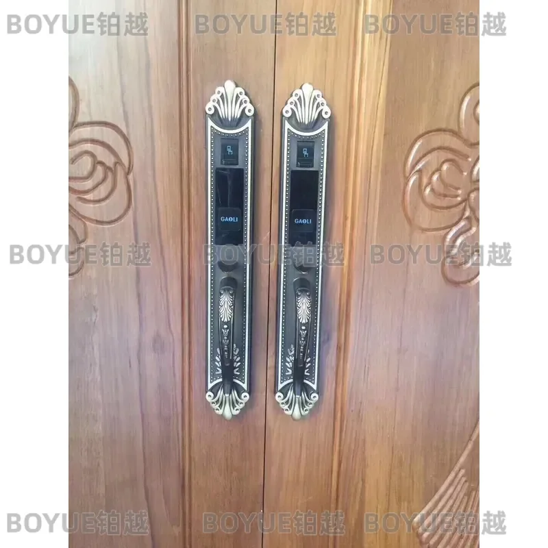 Solid Copper Smart Fingerprint Door Lock Forged Electronic Keyless Entry Security System For Villa Home Main Gate Access