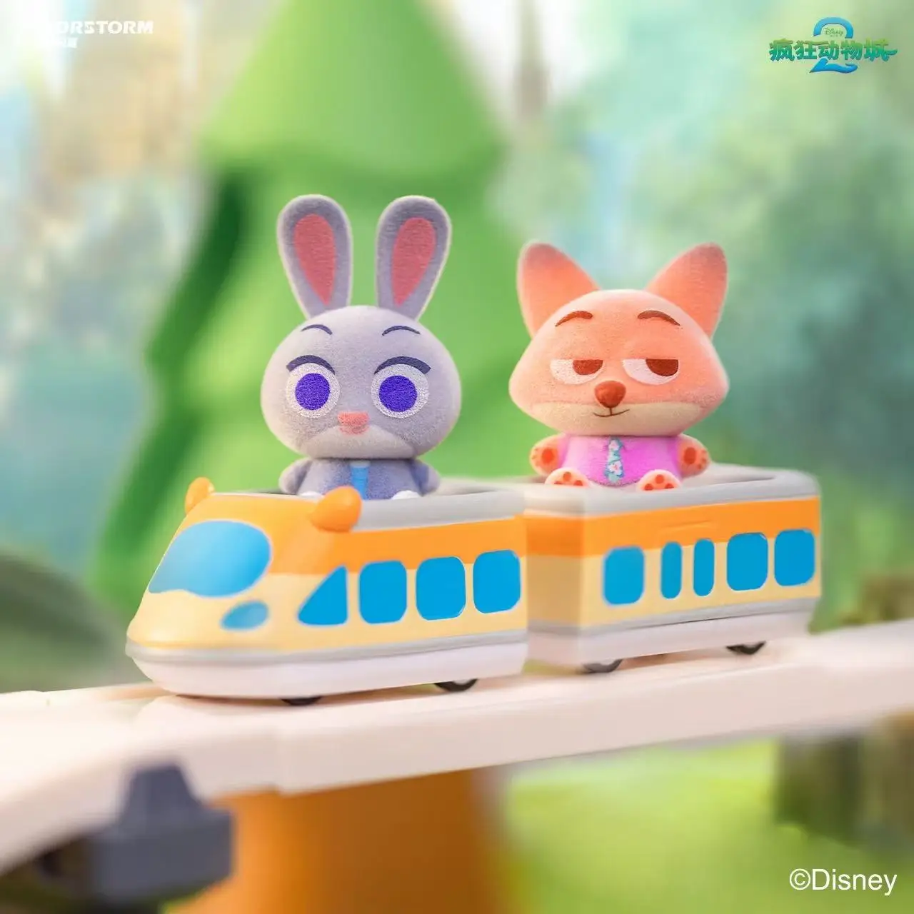 Disney Morstorm Genuine Lucky Blind Box Zootopia Nick Wilde Judy Hopps Bogo Train Figure Model Toy Decoration Children's Gift