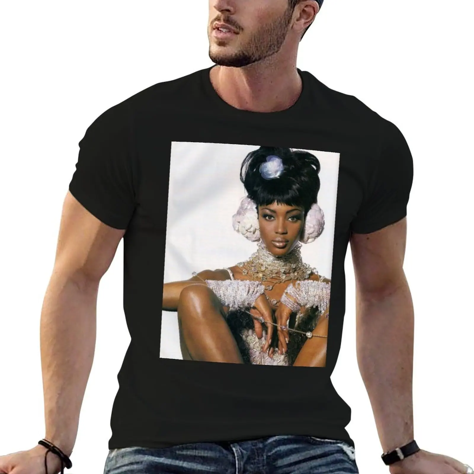 

Naomi Campbell : Icy Cool T-Shirt cotton t shirt pack t shirt man plain man t shirt cotton high quality T-Shirt
