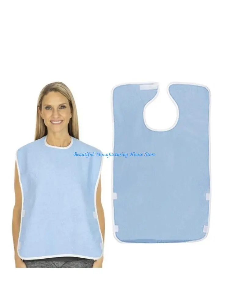 E56A Waterproofed Saliva Towel Practical Elders People Apron Restaurant Dining Towels Suitable for Various Setting