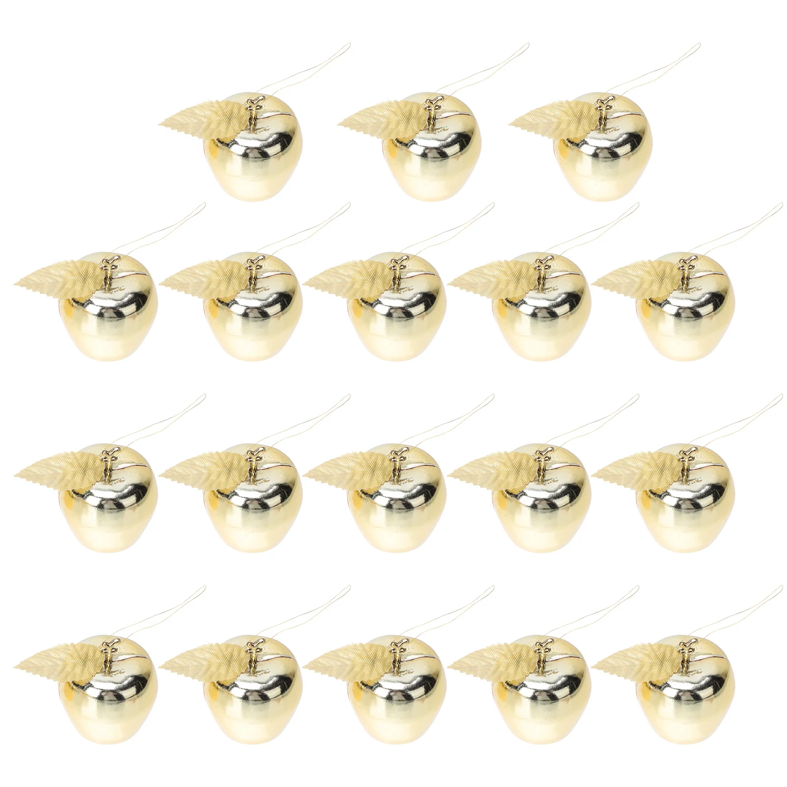 

24 Pcs Christmas Decoration Apple Decorations Ornament Apples Ornaments Shape Golden Fake