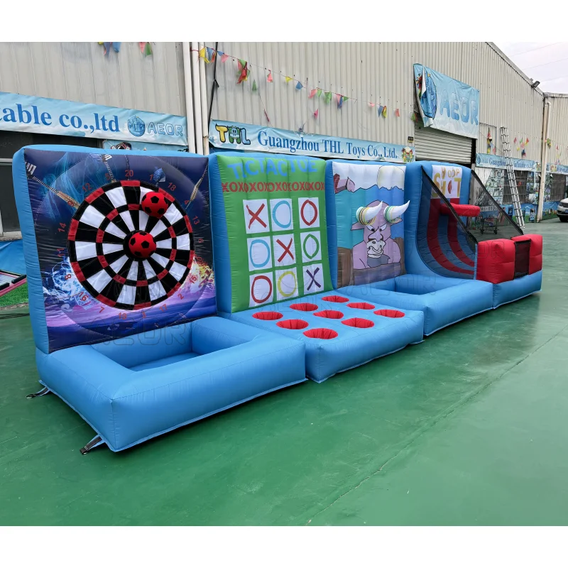 4in1 Commercial Rental Inflatable Carnival Game Inflatable Sport Games