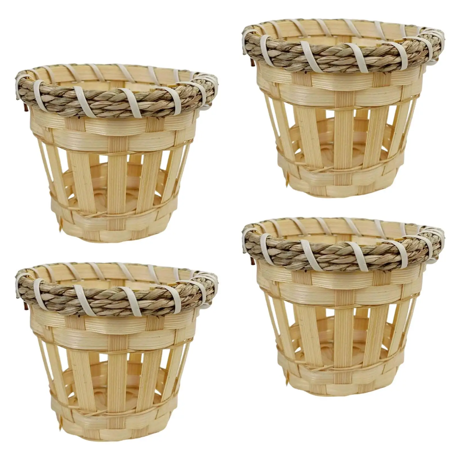 Mini Decorative Rattan Lamp Shade Pendant Light Fixture Light Cover Chandelier Light Shade for Dining Room Bedroom Farmhouse Bar