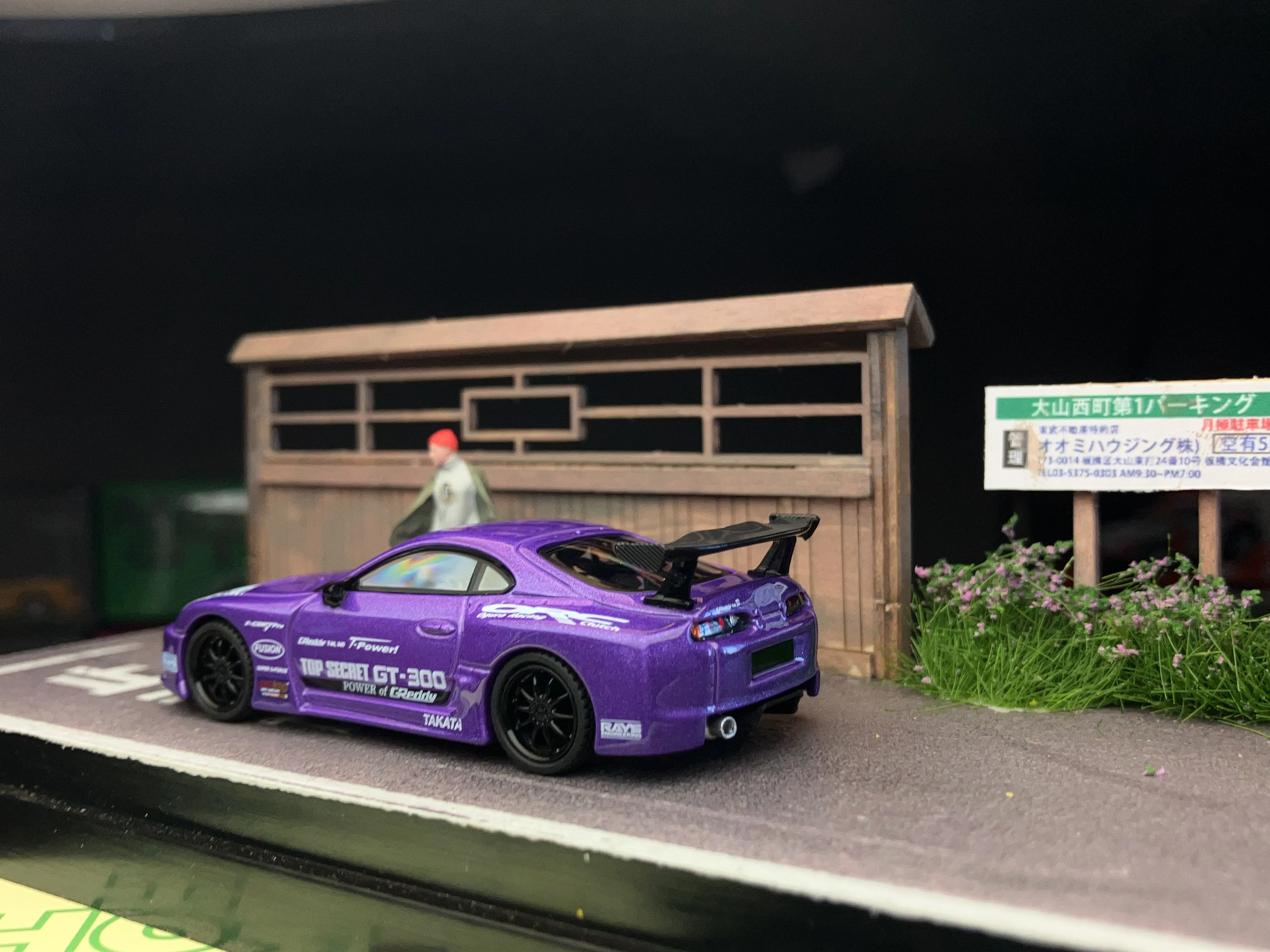 MINI GT 1/64 1067 Supra (A80) Top Secret GT-300 مع الشكل JDM DIECAST CAR #3